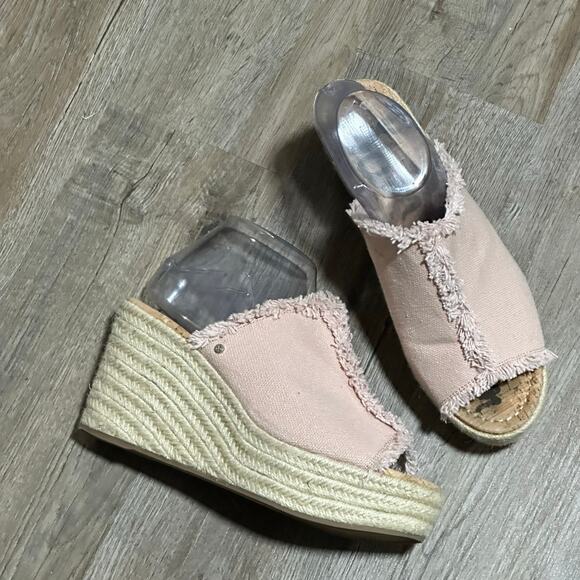 Sam Edelman Dina 8.5 3” 3/8 fabric Espadrille wedges - Picture 3 of 7